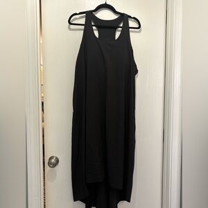 Black High Low Flowy Quick Dry Dress with Racerback by HALARA,Breezeful